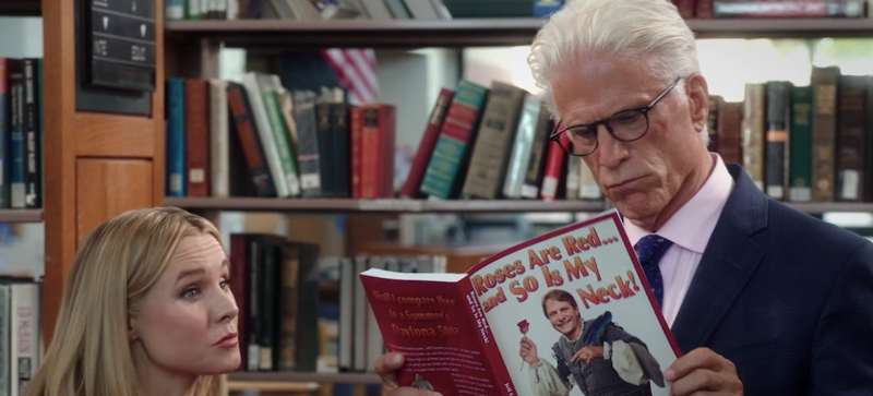 Illustration for article titled The Good Place, annotated: “The Worst Possible Use Of Free Will”